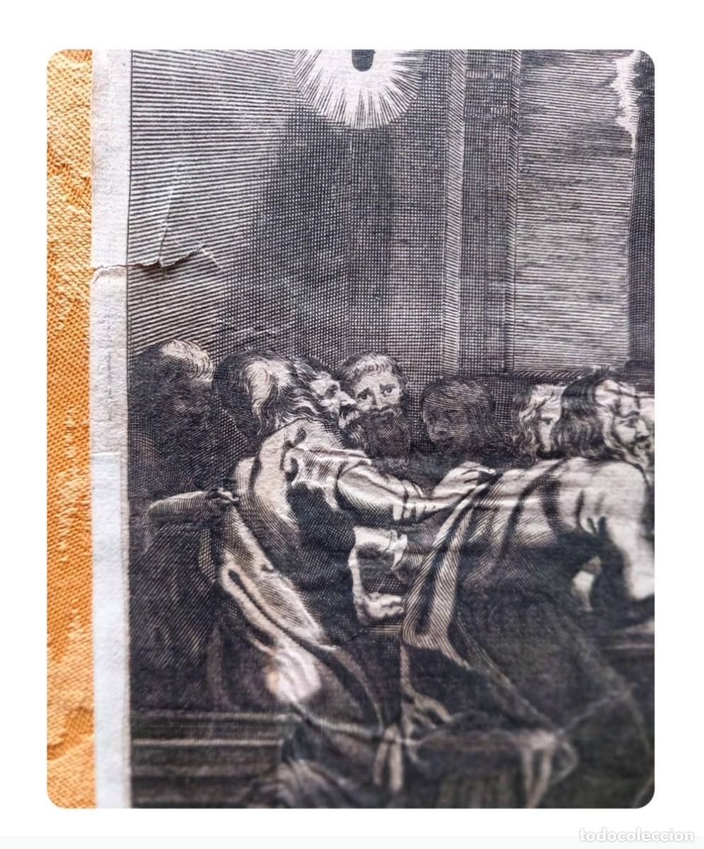 Arte: Grabado Santa Cena s. XVIII - Foto 3