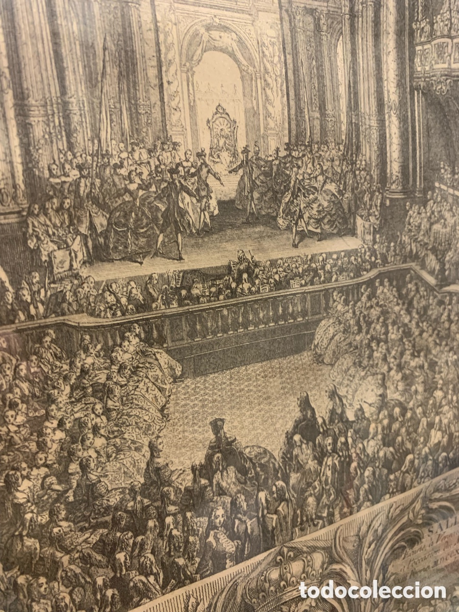Arte: Grabado de CHARLES NICOL&Aacute;S COCHIN (1745) - Foto 4