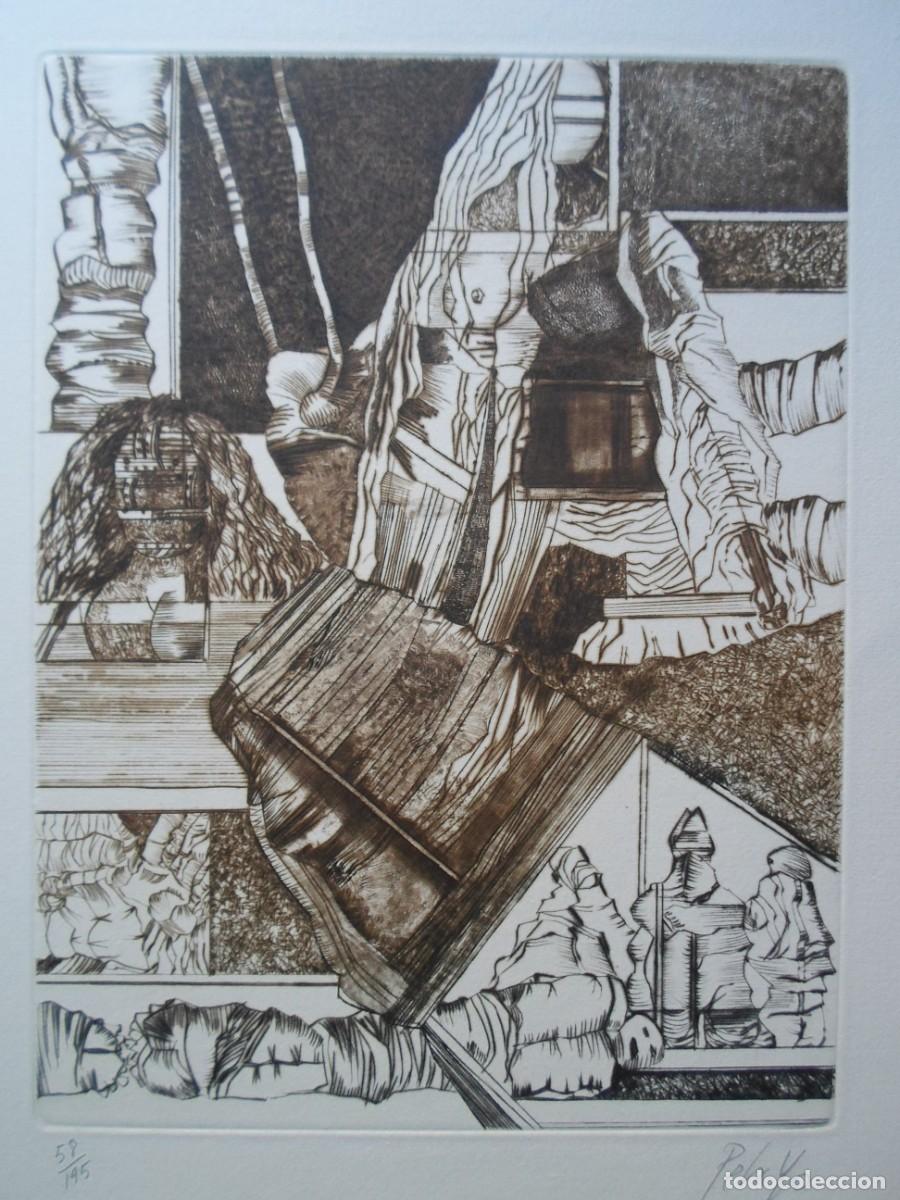 Art: ORLANDO PELAYO (Asturias, 1920&ndash;1990) grabado 1979 32x24 en 48x37cms, firmado l&aacute;piz y num 58/195 OR