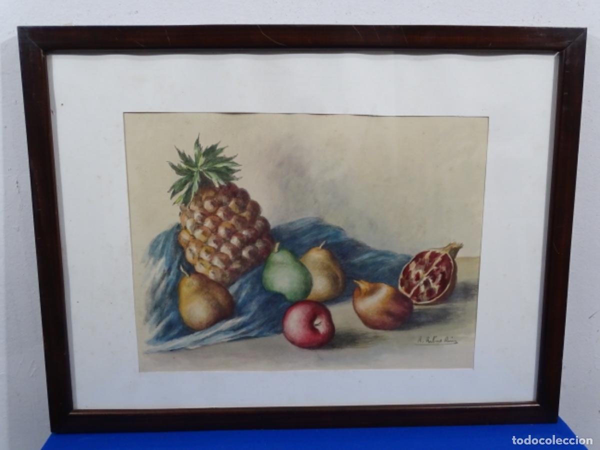 Arte: GRABADO RAMON RIBAS RIUS. BODEGON FRUTAS. - Foto 1