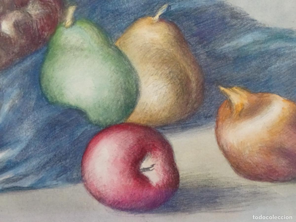 Arte: GRABADO RAMON RIBAS RIUS. BODEGON FRUTAS. - Foto 3