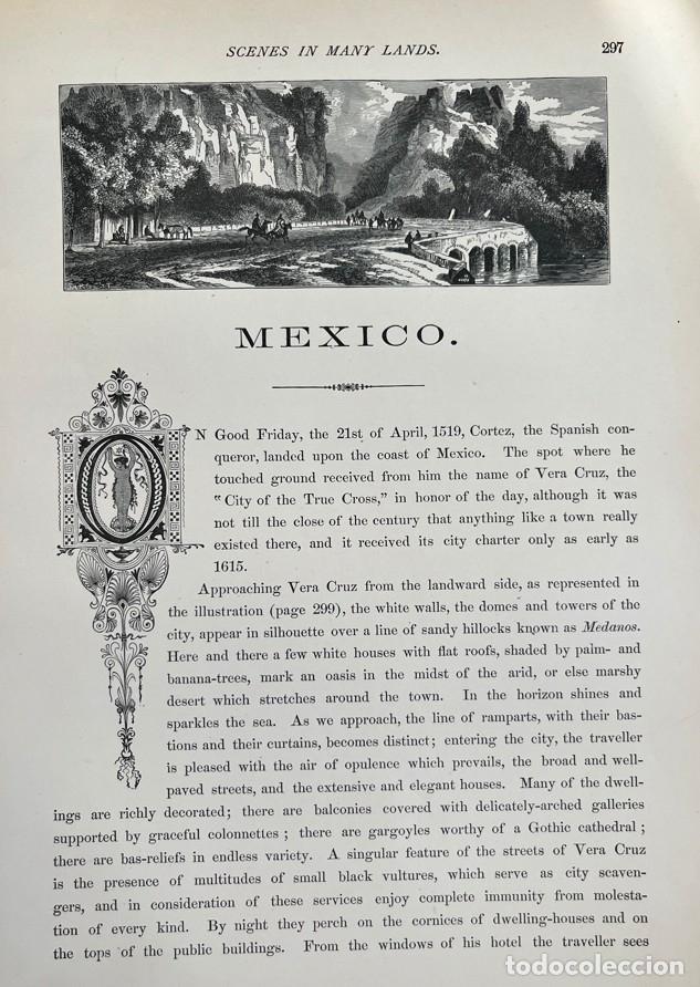 Arte: Paisaje de M&eacute;xico, 1880. An&oacute;nimo - Foto 2