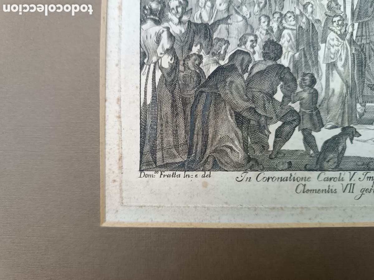 Arte: Grabado coronatione de Caroli V a&ntilde;o 1746 - Foto 3