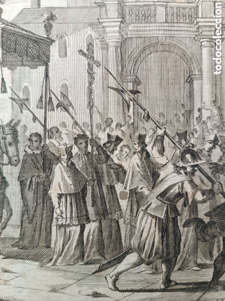Arte: Grabado coronatione de Caroli V a&ntilde;o 1746 - Foto 5