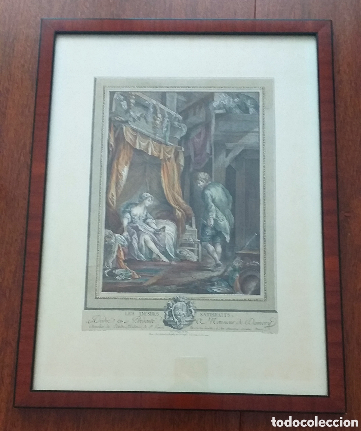 Arte: GRAVADO DE CHARLES EISEN - LES D&Eacute;SiRS SATISFAIT 1772 - Foto 1