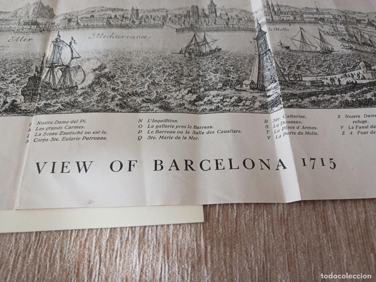 Arte: lamina, doblada en triptico, barcelonne capital de catalogne, - Foto 4