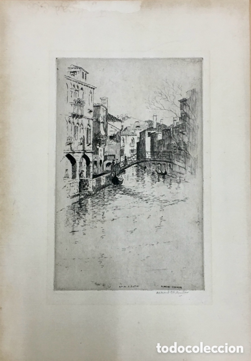Arte: CHANLER, Albert (Escocia, 1880-?). &ldquo;R&iacute;o Sof&iacute;a&rdquo;. Grabado. - Foto 1