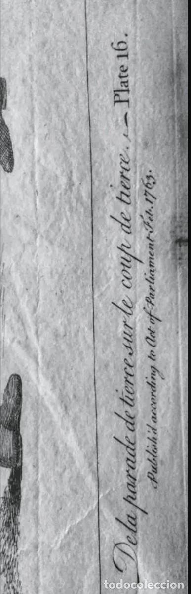 Arte: 2 Grabados Esgrima a&ntilde;o 1763 - Foto 3