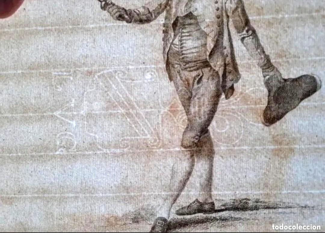 Arte: Grabado Esgrima a&ntilde;o 1763 - Foto 3