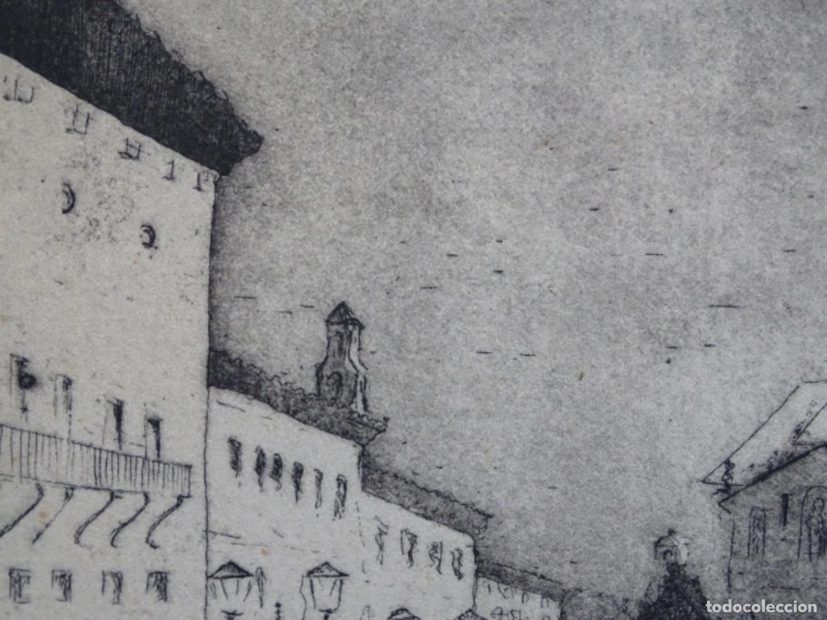 Arte: ANTIGUO GRABADO AN&Oacute;NIMO. PLAZA. - Foto 5