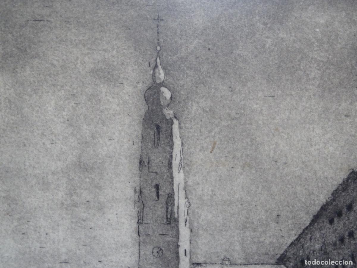 Arte: ANTIGUO GRABADO AN&Oacute;NIMO. PLAZA. - Foto 6
