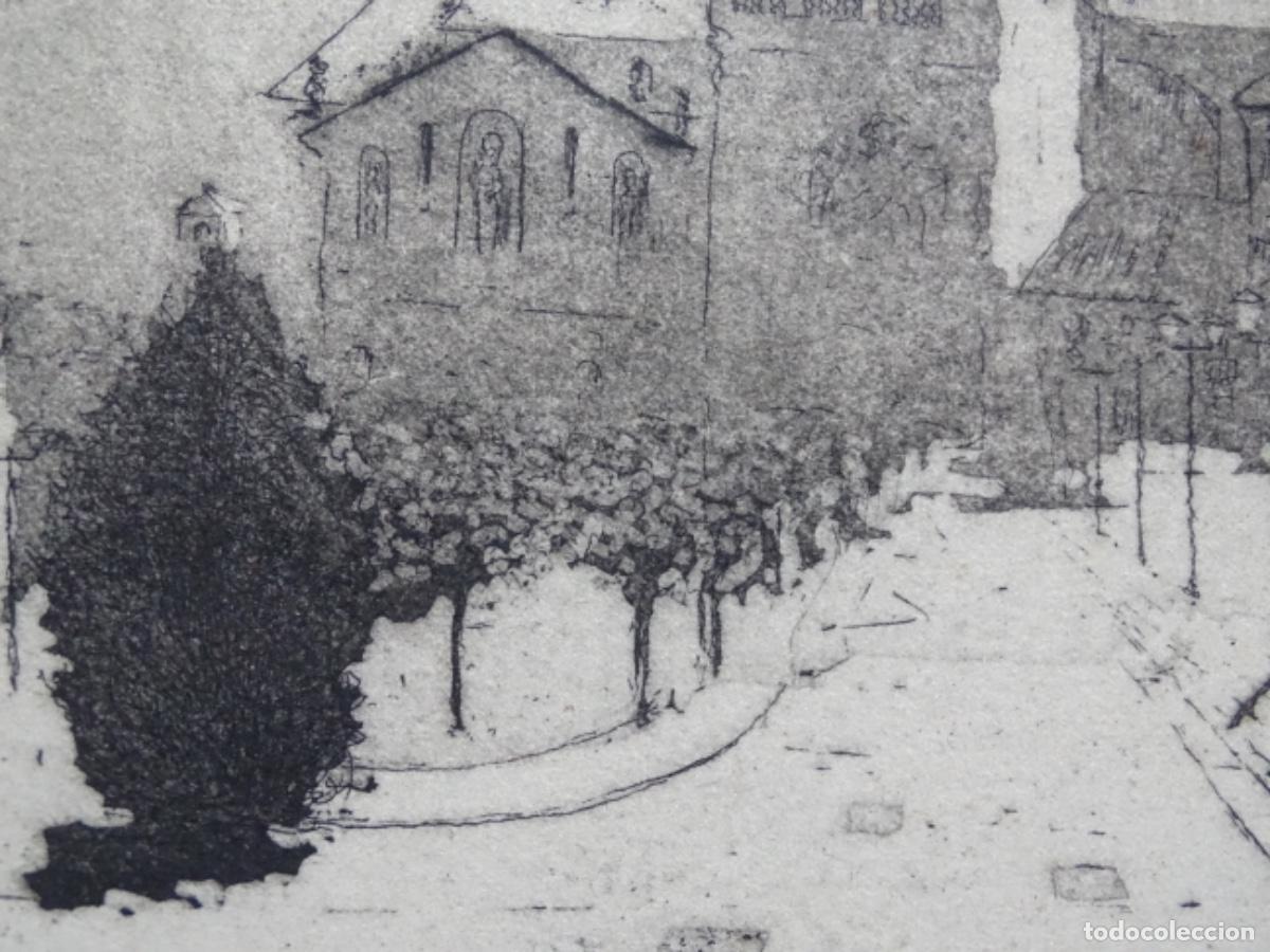 Arte: ANTIGUO GRABADO AN&Oacute;NIMO. PLAZA. - Foto 8