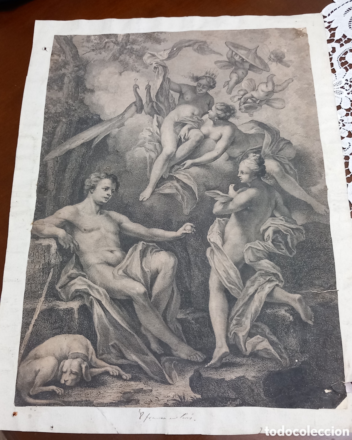 Arte: Grabado ,Fabio Berardi .El juicio de Paris - Foto 1