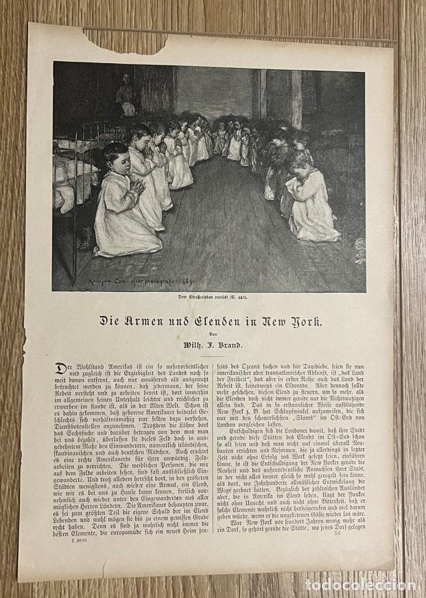 Arte: Escenas de Nueva York (EEUU), hacia 1890. : Brand/ Varios autores