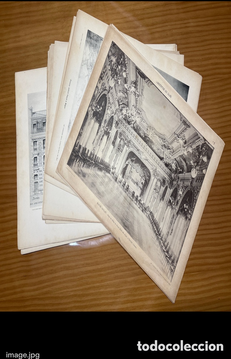 Arte: 59 grabados ant&iacute;guos 1896 L'Architecture aux Salons