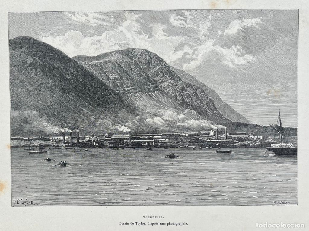 Art: Vista de Tocopilla en Chile (Am&eacute;rica del sur), 1895. Taylor/Maynard
