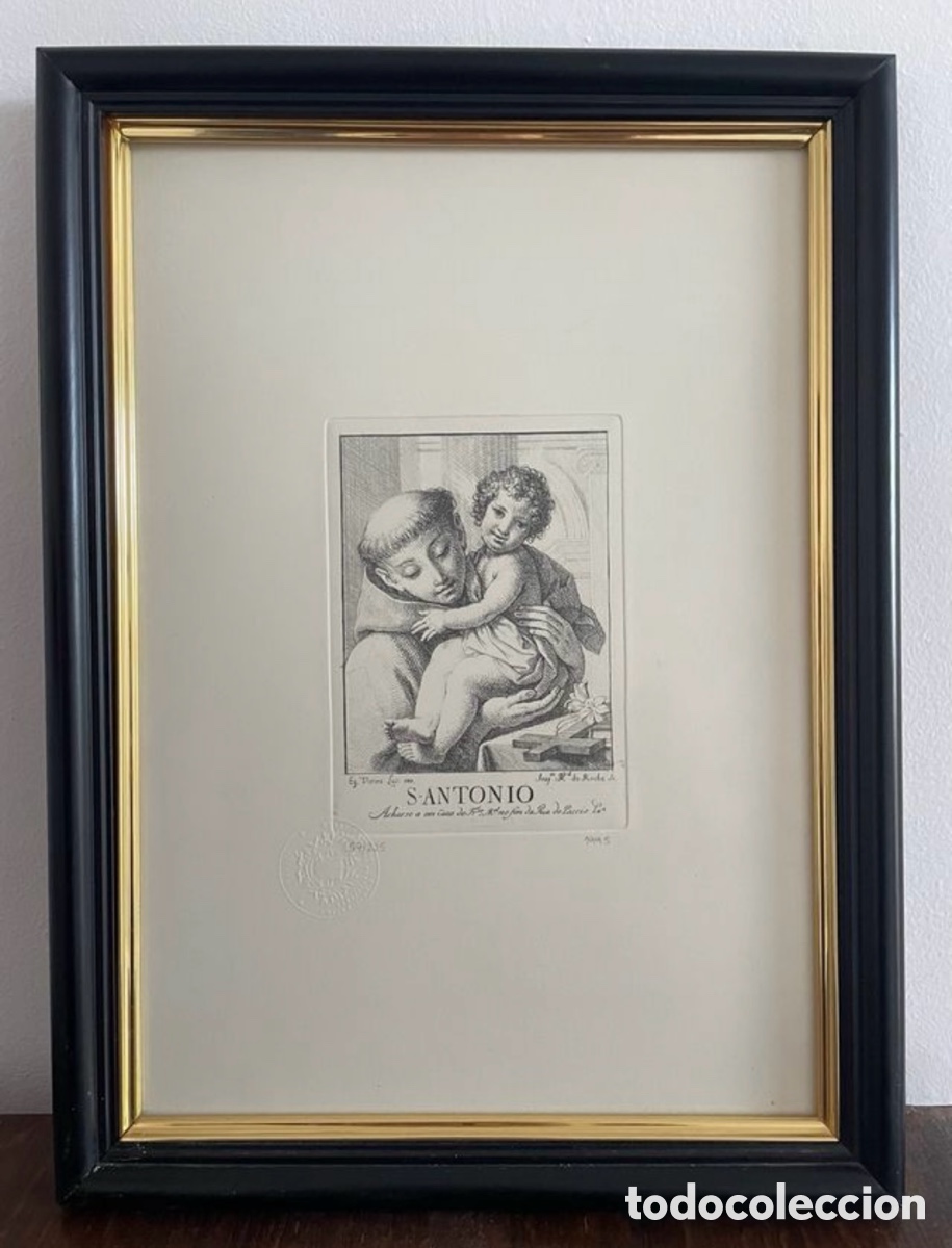 Arte: Grabado antiguo de San Antonio - Foto 2