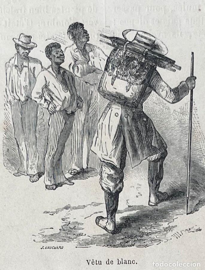 Arte: Personajes de Rio de Janeiro y retrato de la Emperatriz de Brasil, 1861. Riou/Biard/Gauchard