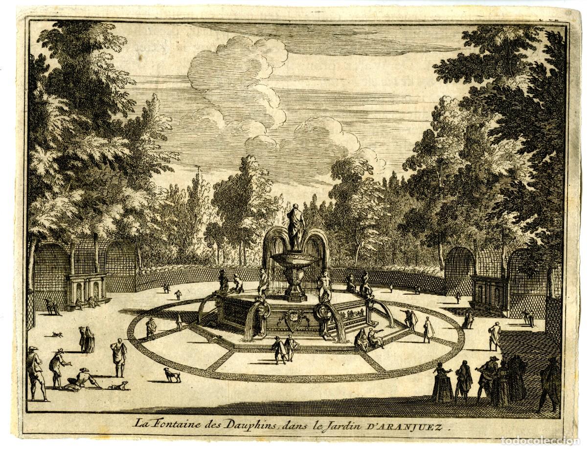 Arte: Aranjuez. Fuente de los delfines. Leiden, 1707 - Foto 1