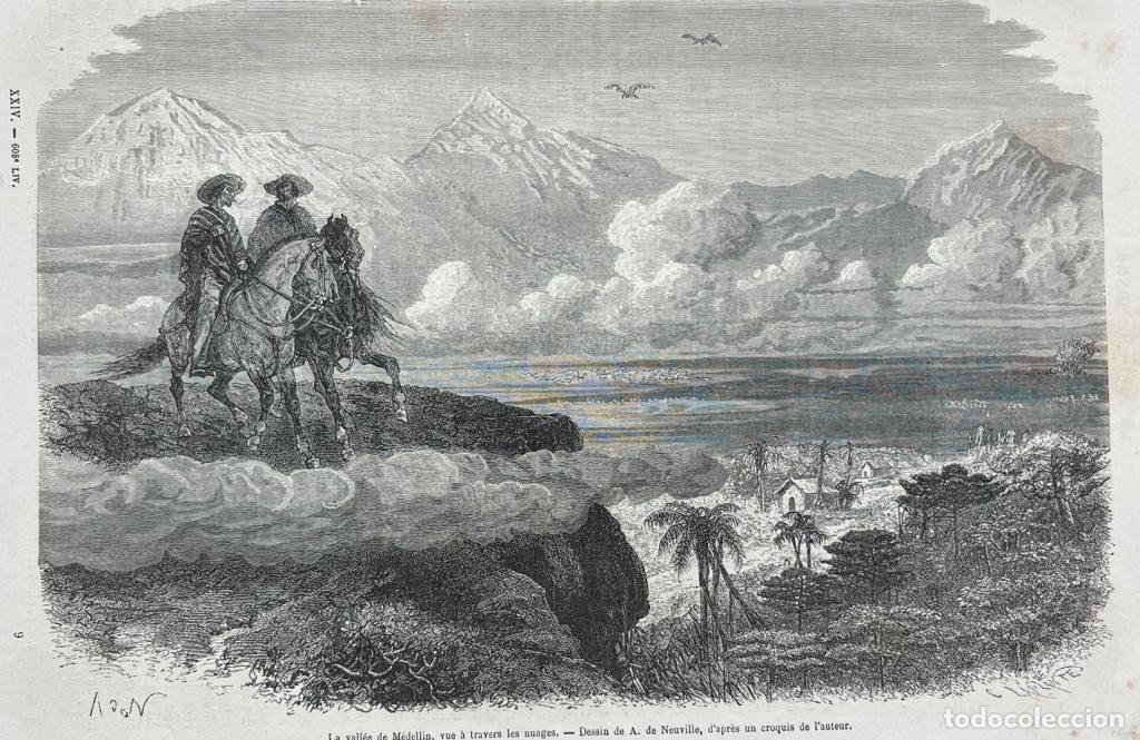 Kunst: El valle de Medell&iacute;n (Colombia), 1872. De Neville/Laplante