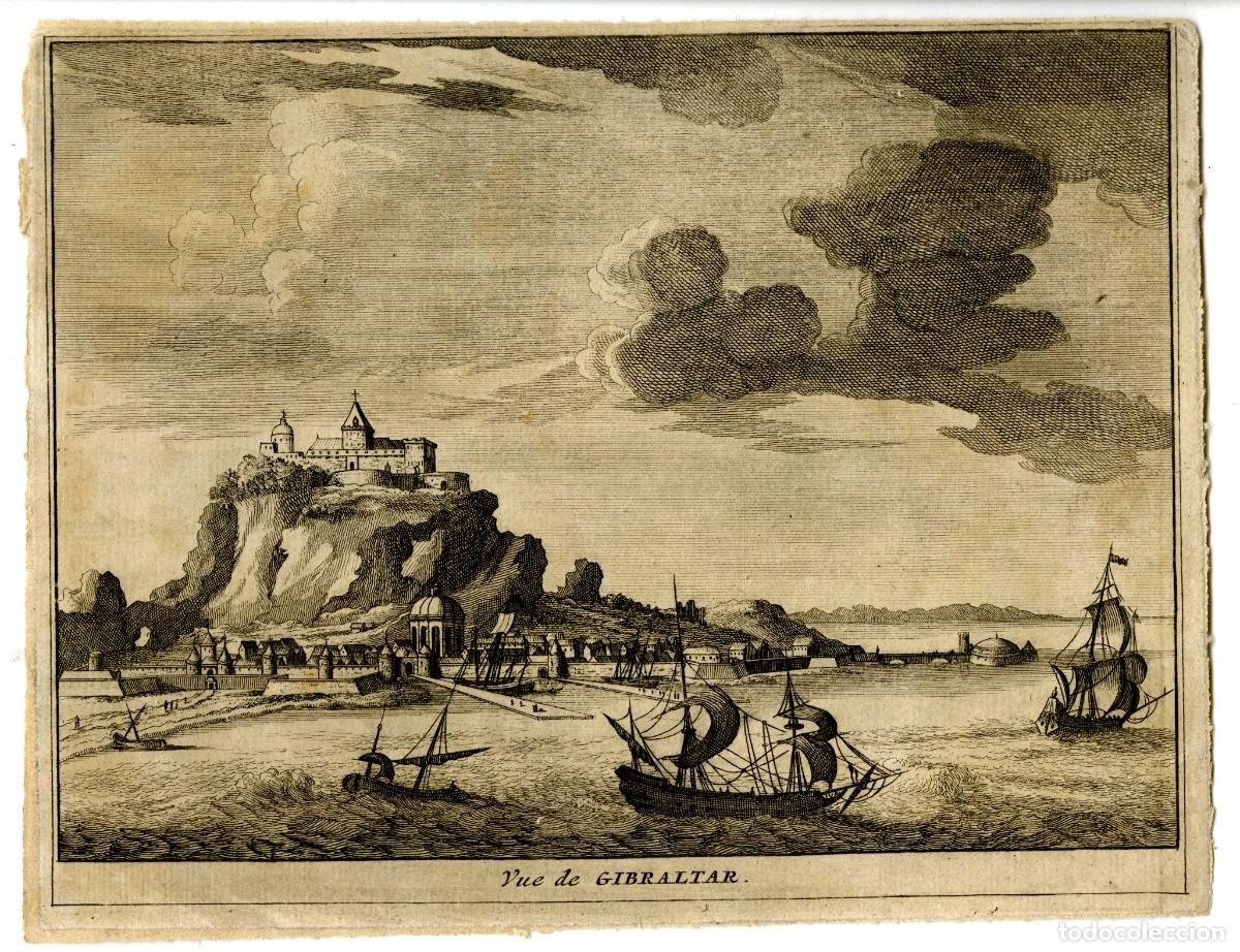 Arte: Gibraltar. Vista general. Leiden, 1707 - Foto 1