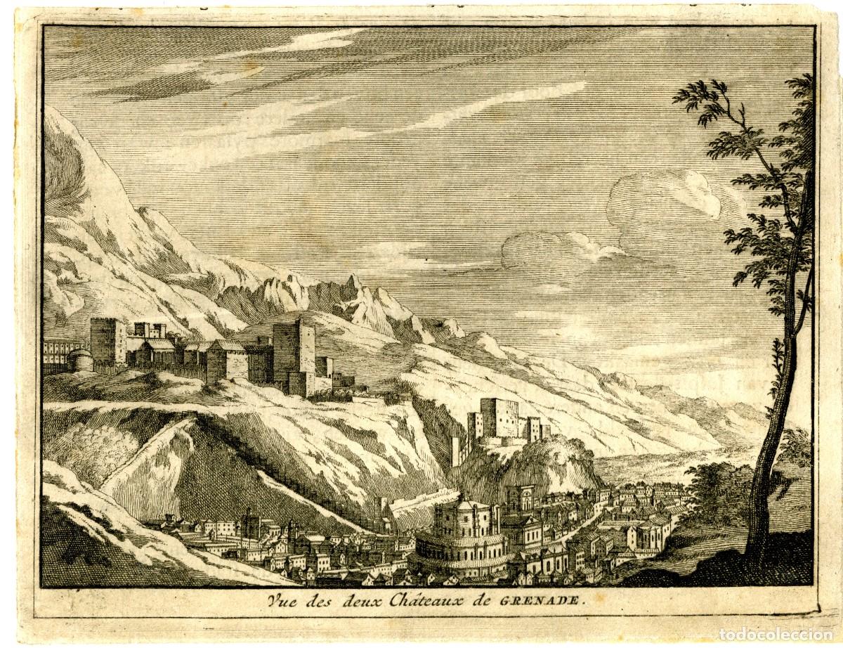 Arte: Granada. Vue des deux chateaux. Leiden, 1707 - Foto 1