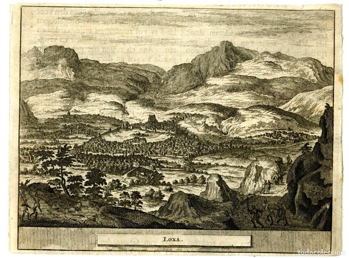 Arte: Loja. Granada. Vista general. Leiden, 1707 - Foto 1