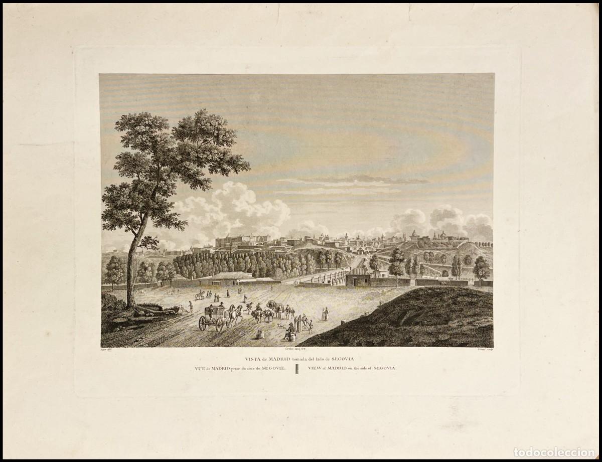 Arte: FRAN&Ccedil;OIS LIGER - VISTA DE MADRID TOMADA DEL LADO DE SEGOVIA - 1820