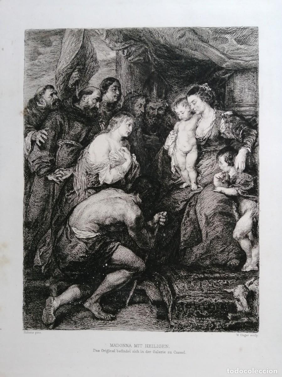 Arte: Virgen con santos, grabado seg&uacute;n Rubens - Foto 1