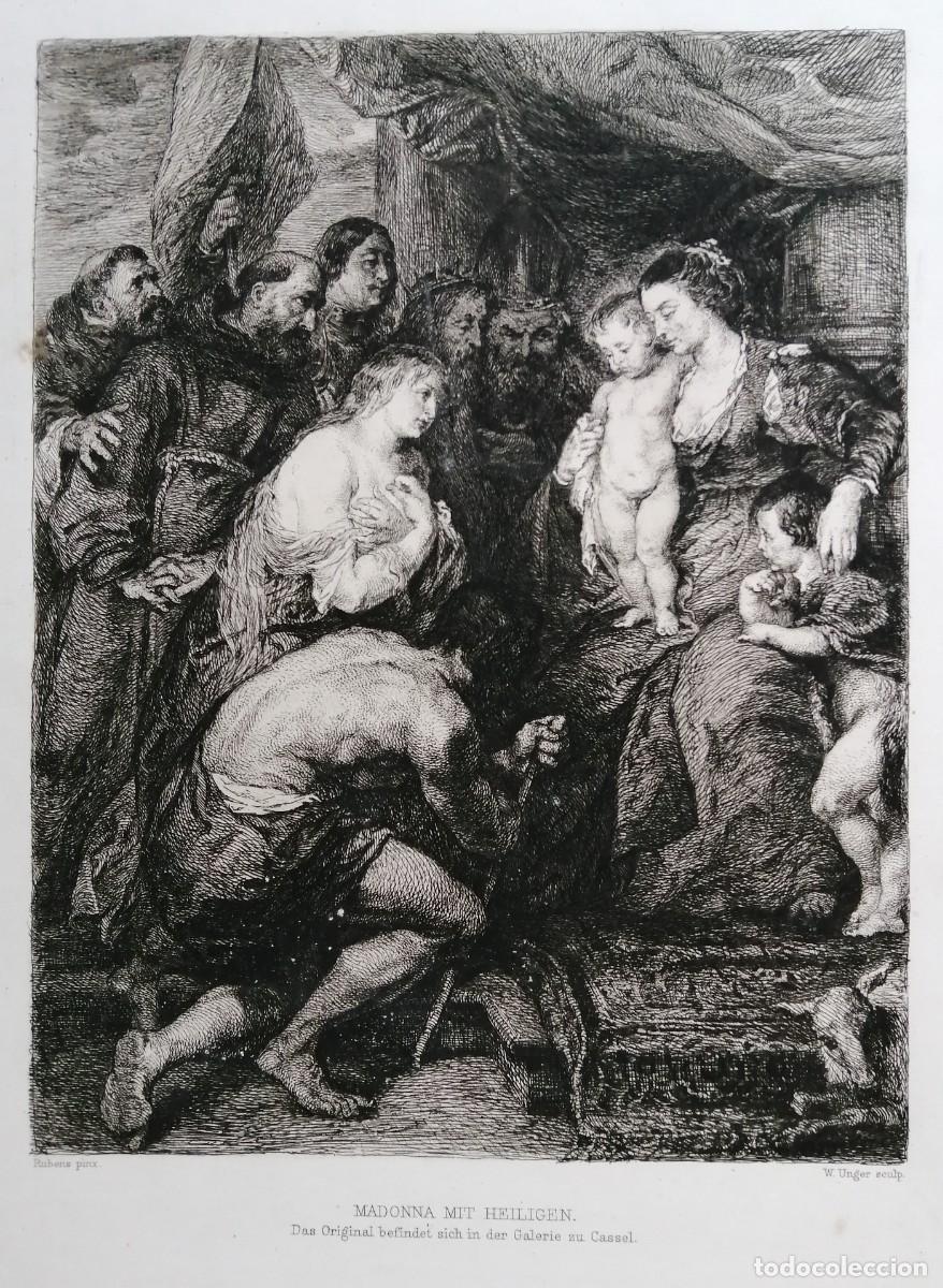 Arte: Virgen con santos, grabado seg&uacute;n Rubens - Foto 2