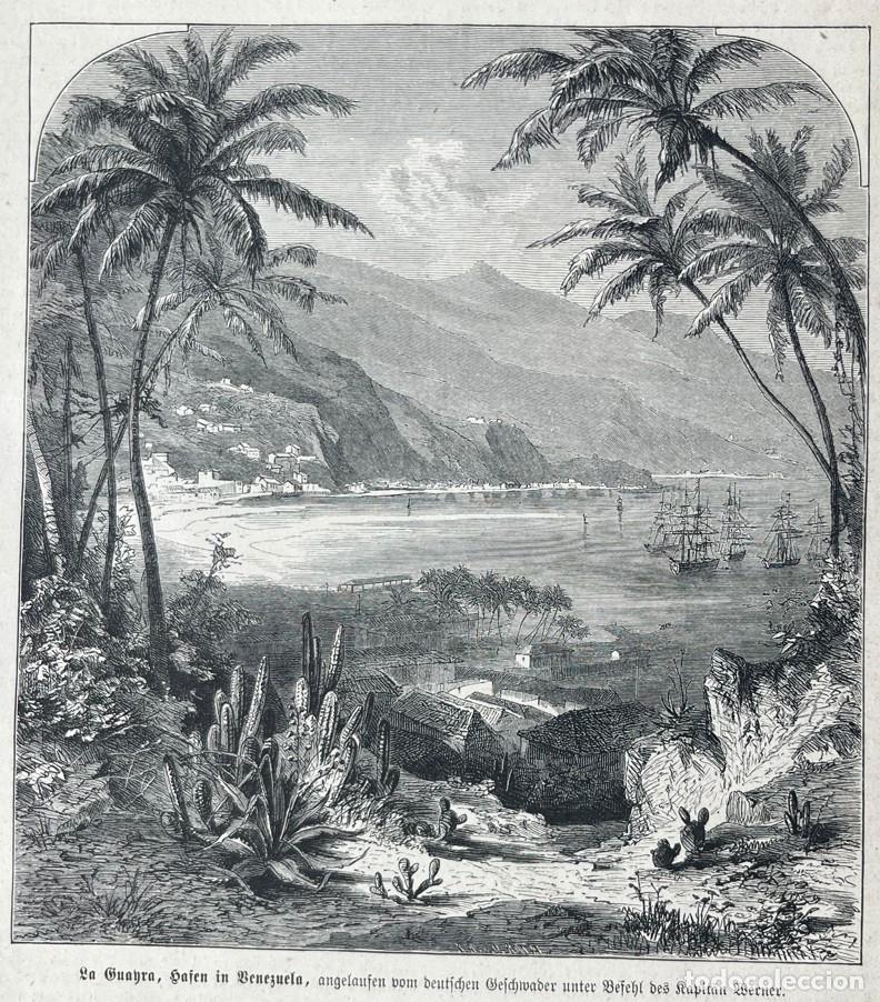 Arte: Vista panor&aacute;mica de La Guaira (Venezuela), 1873.