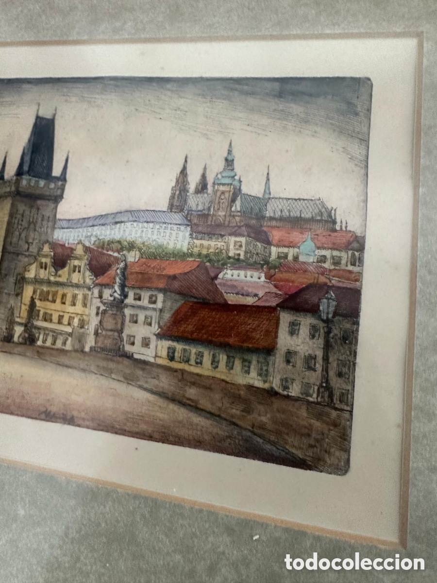 Arte: Antiguo grabado enmarcado - Foto 3