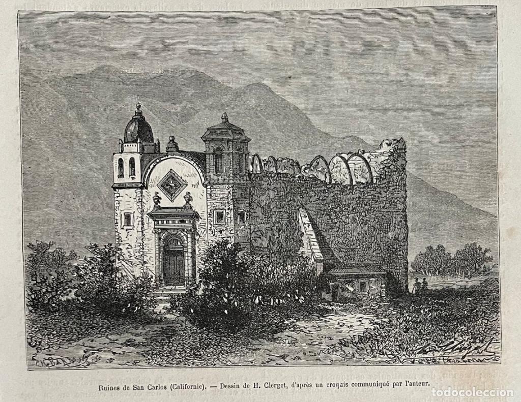 Kunst: Iglesia de la misi&oacute;n de San Carlos, en Monterrey (California, EEUU), ca. 1875. Clerget/Barbant