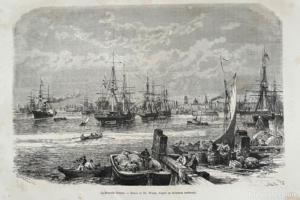 Arte: Vista de Nueva Orleans, en Lusiana (EE.UU), hacia 1876. Weber/Barbante