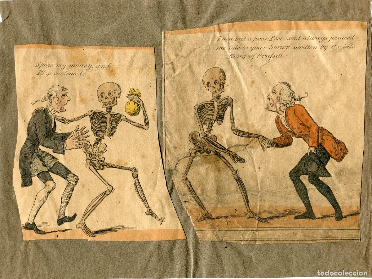 Arte: 'The dance of Death' grabado Isaac Cruikshank copia de George Woodward. 1808
