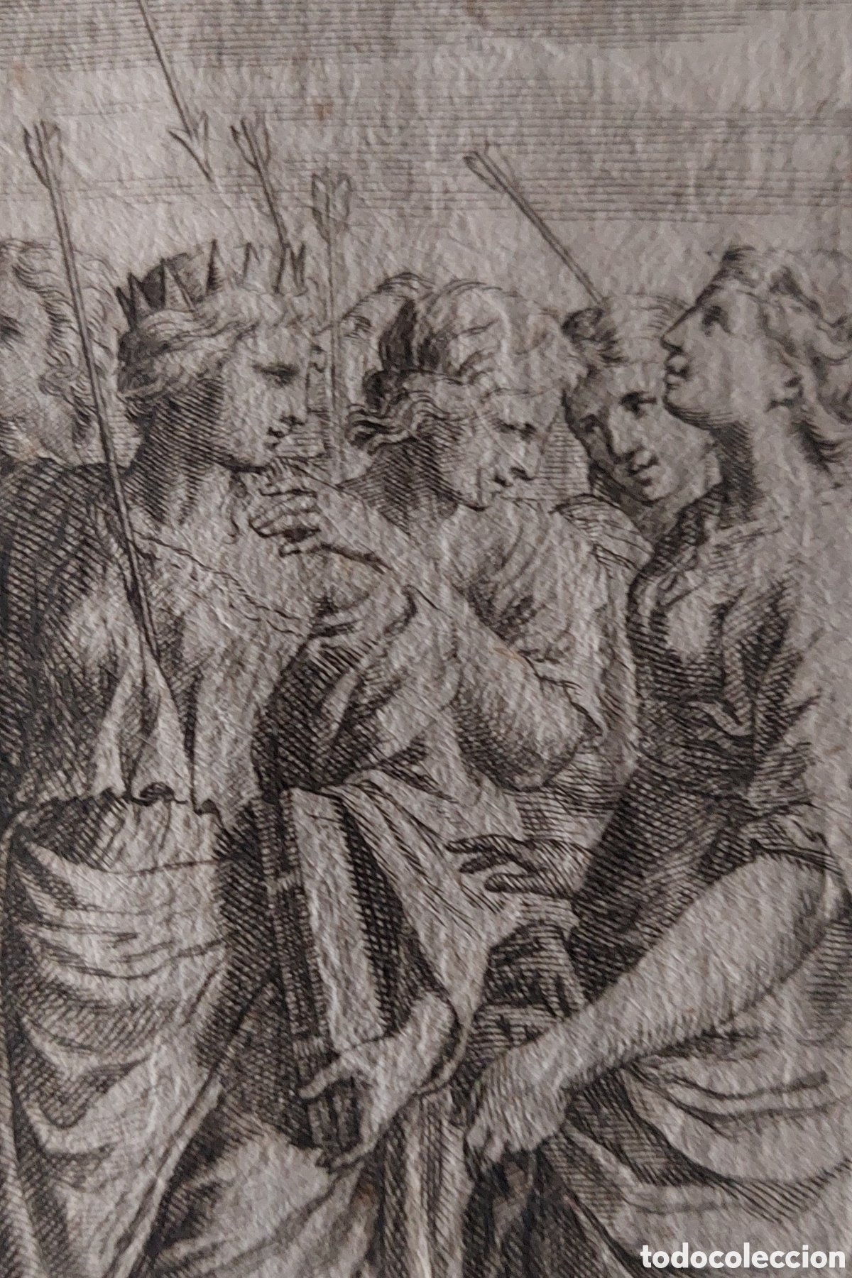 Arte: Grabado &rdquo; Las Flechas de Cupido&rdquo; Siglo XVIII. - Foto 4