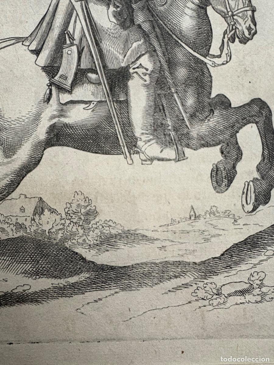 Arte: 2 Grabados antiguos de caballeros - Foto 11
