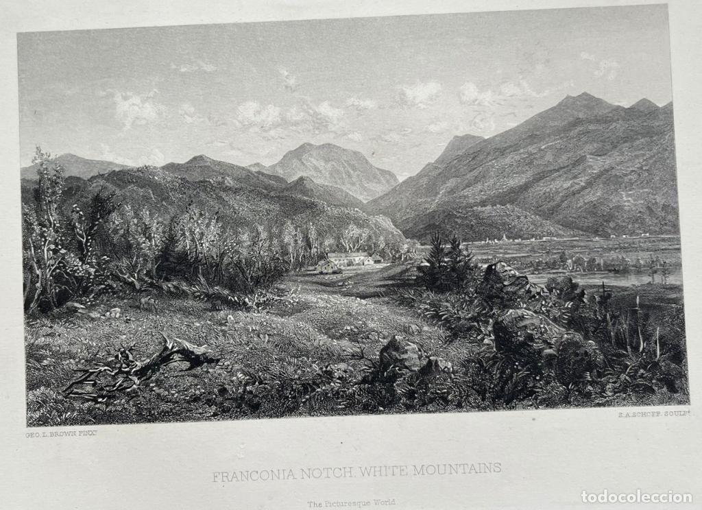 Arte: Parque Franconia Noctch en Hampshire (EEUU), 1880. Brown/Schoff