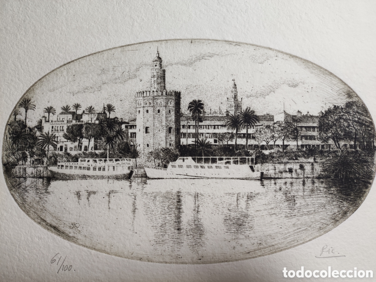 Arte: Grabado aguafuerte Sevilla - Foto 5