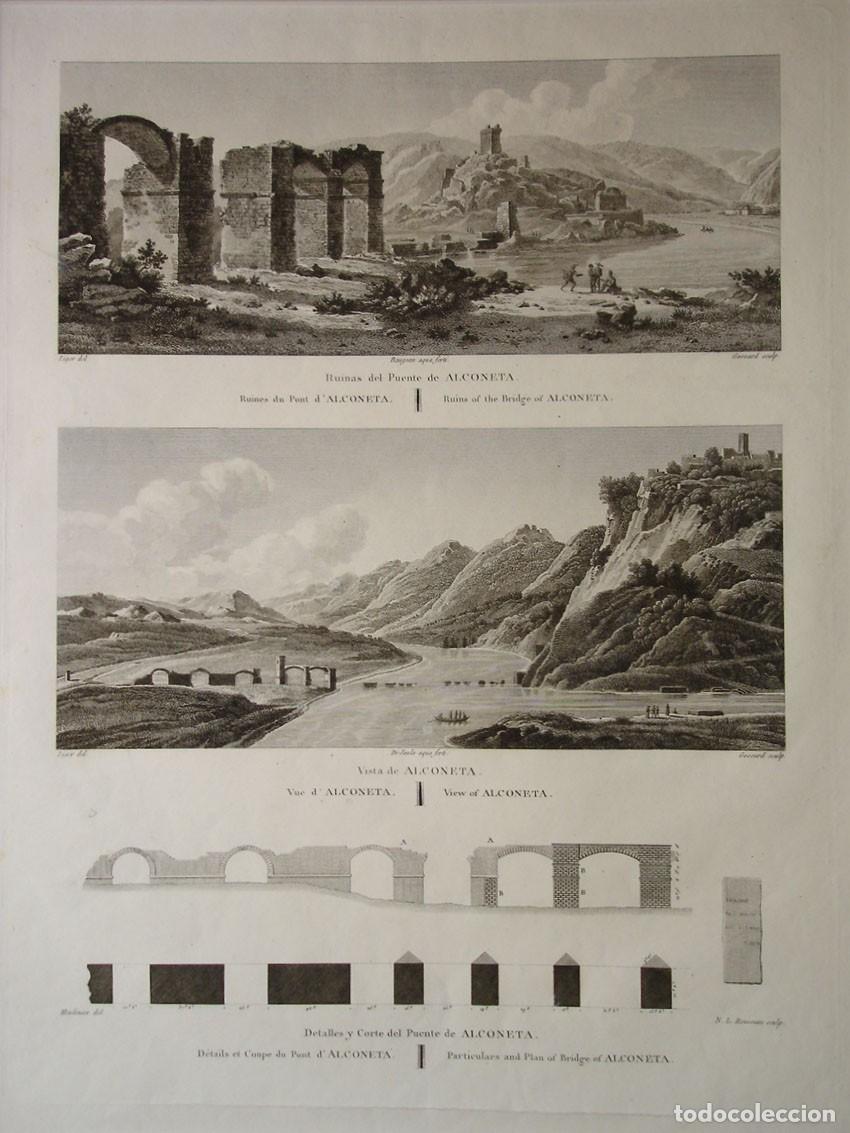 Arte: Puente Romano de Alcon&eacute;tar, Extremadura. Siglo XIX