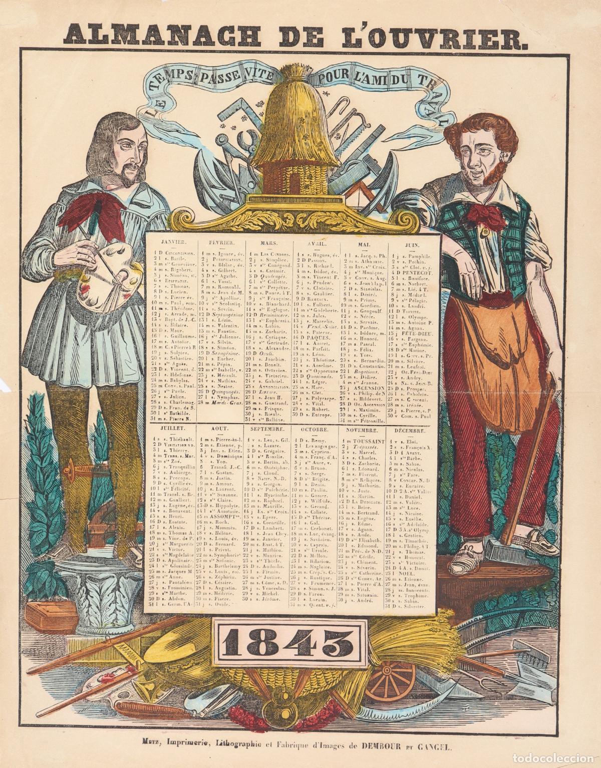 Arte: Almanach de l'Ouvrier. Le temps passe vite pour l&rsquo;ami du travail.