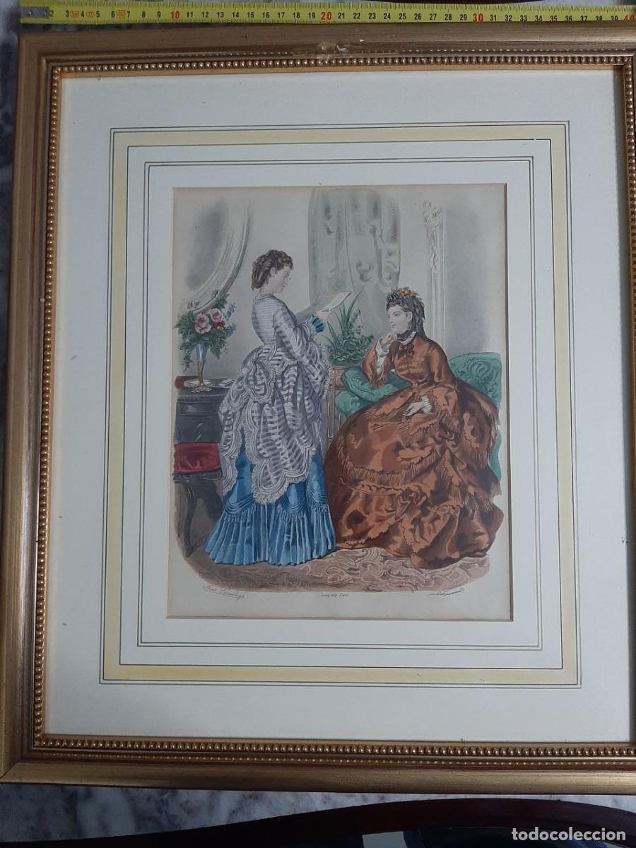 Arte: Antiguo grabado franc&eacute;s, s.XIX. - Foto 1