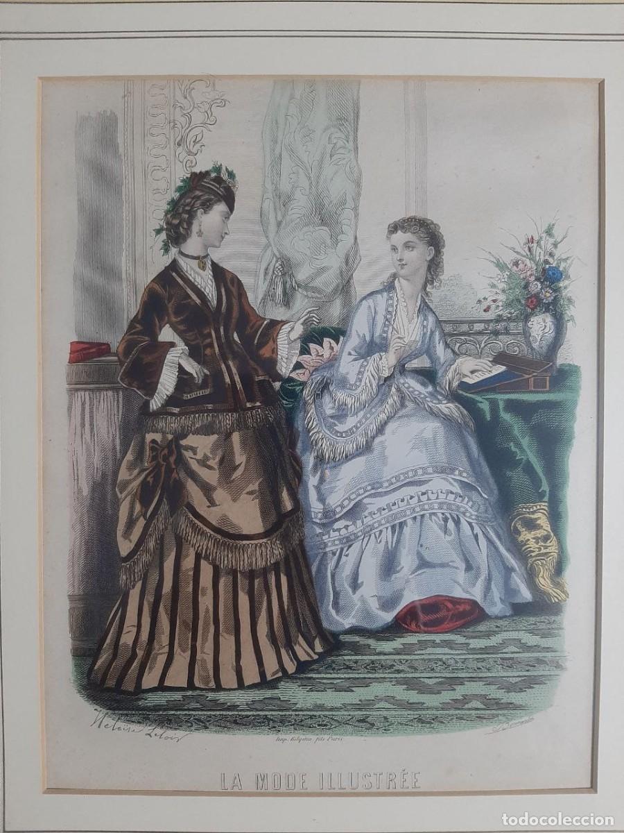 Arte: Antiguo grabado franc&eacute;s, s.XIX. - Foto 2