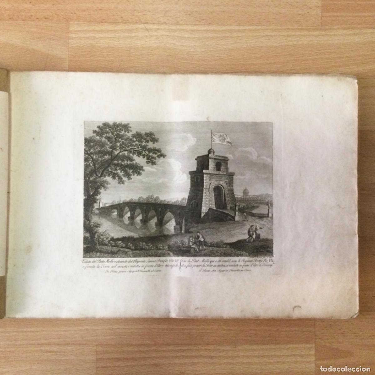 Art: Grabado N*1 ORIGINAL &ldquo;Ponte Molle&rdquo; Ciudad de Roma. Parboni. A&ntilde;o 1837.