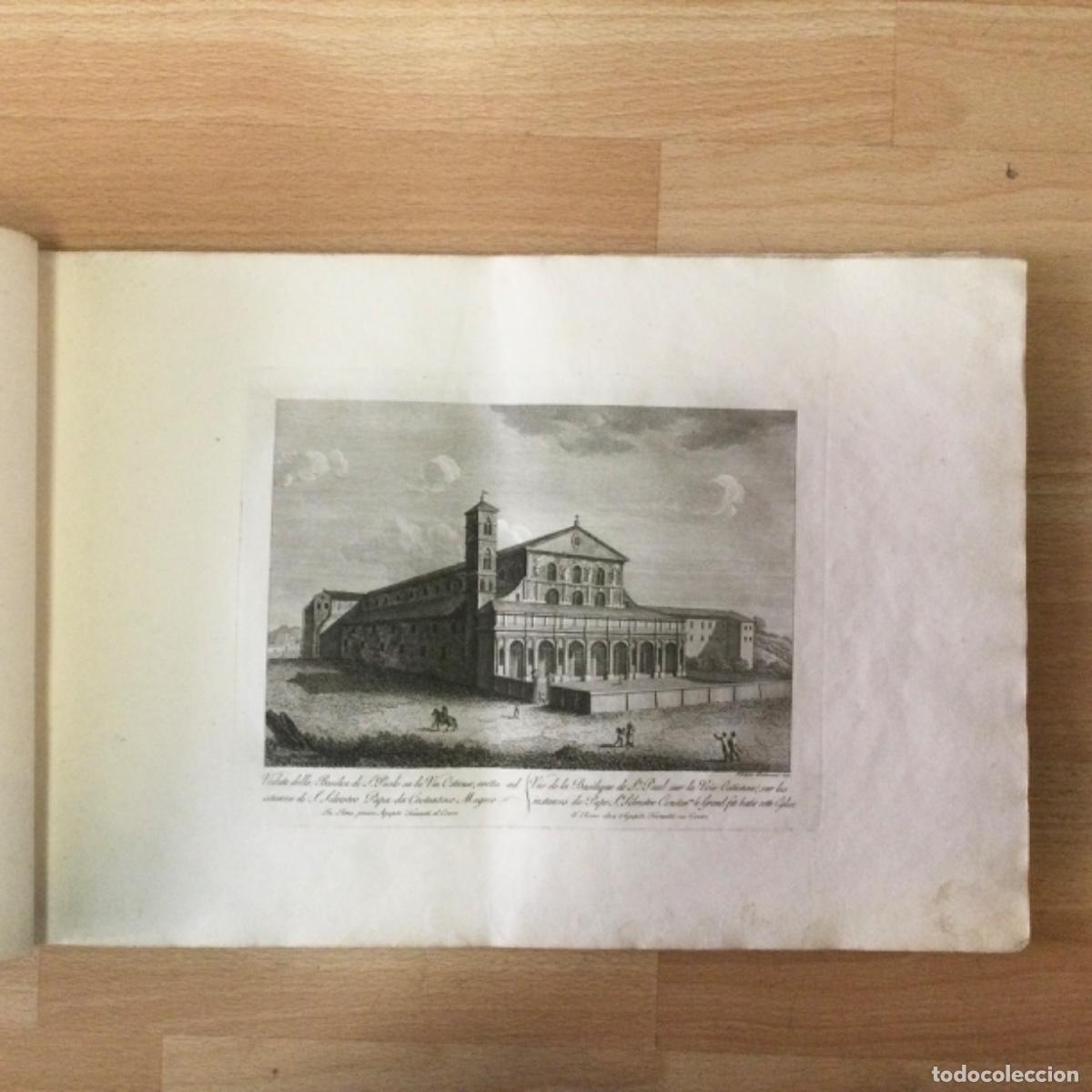 Art: Grabado N*6 ORIGINAL &ldquo; Bassilica di S.Paolo su la via Ostiene &ldquo;Ciudad de Roma. Parboni A&ntilde;o 1837