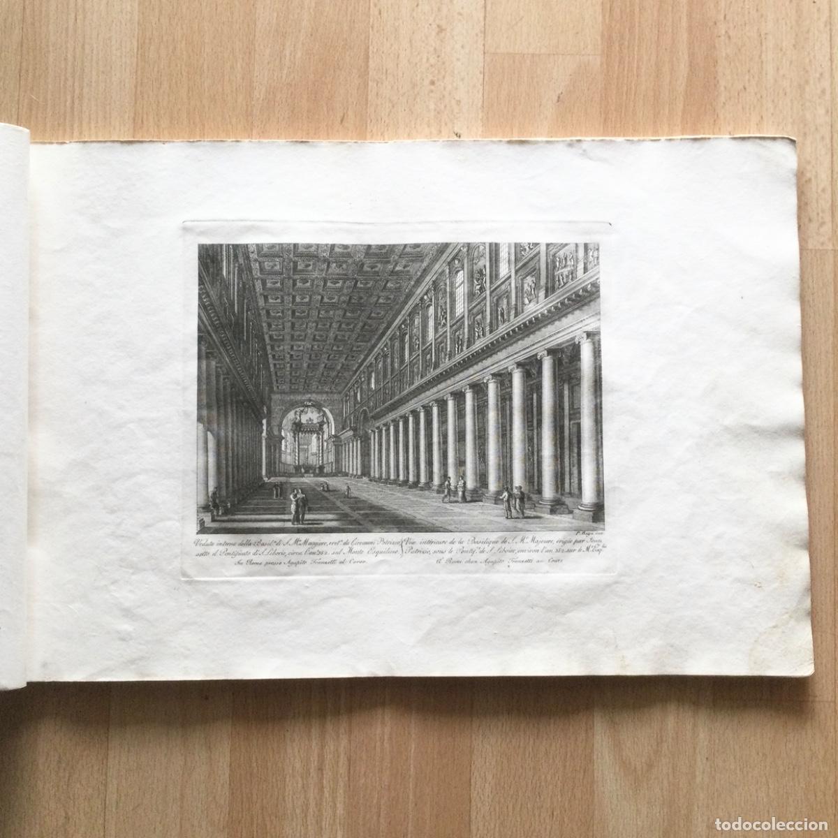Art: Grabado N* 11 ORIGINAL Veduta interna Bailica Sta. Ma. Maggiore. Ciudad de Roma. Parboni A&ntilde;o 1.837