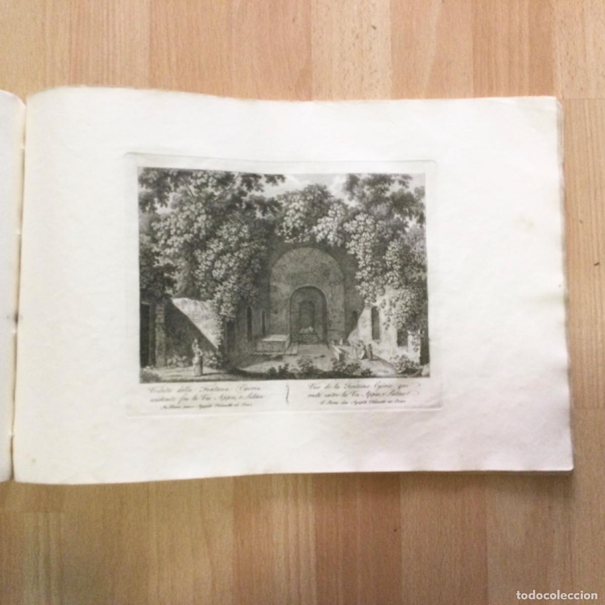 Art: Grabado N*21 ORIGINAL &ldquo;Veduta della Fontana Egeria&rdquo; Ciudad de roma. Parboni A&ntilde;o 1.837