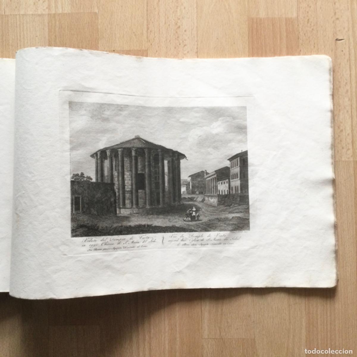 Arte: Grabado N*31 ORIGINAL &ldquo;Veduta del Tempio de Vesta&rdquo; Ciudad de Roma. Parboni A&ntilde;o 1.837