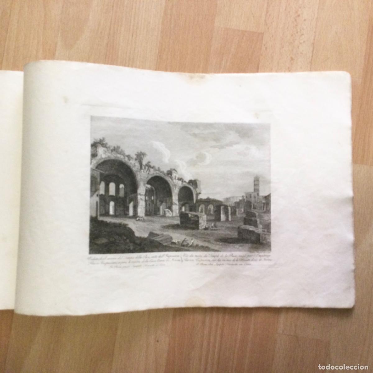 Arte: Grabado N*34. ORIGINAL &ldquo;Veduta de gli avanz&oacute; del Tempio della Pace&rdquo; Parboni A&ntilde;o 1.837