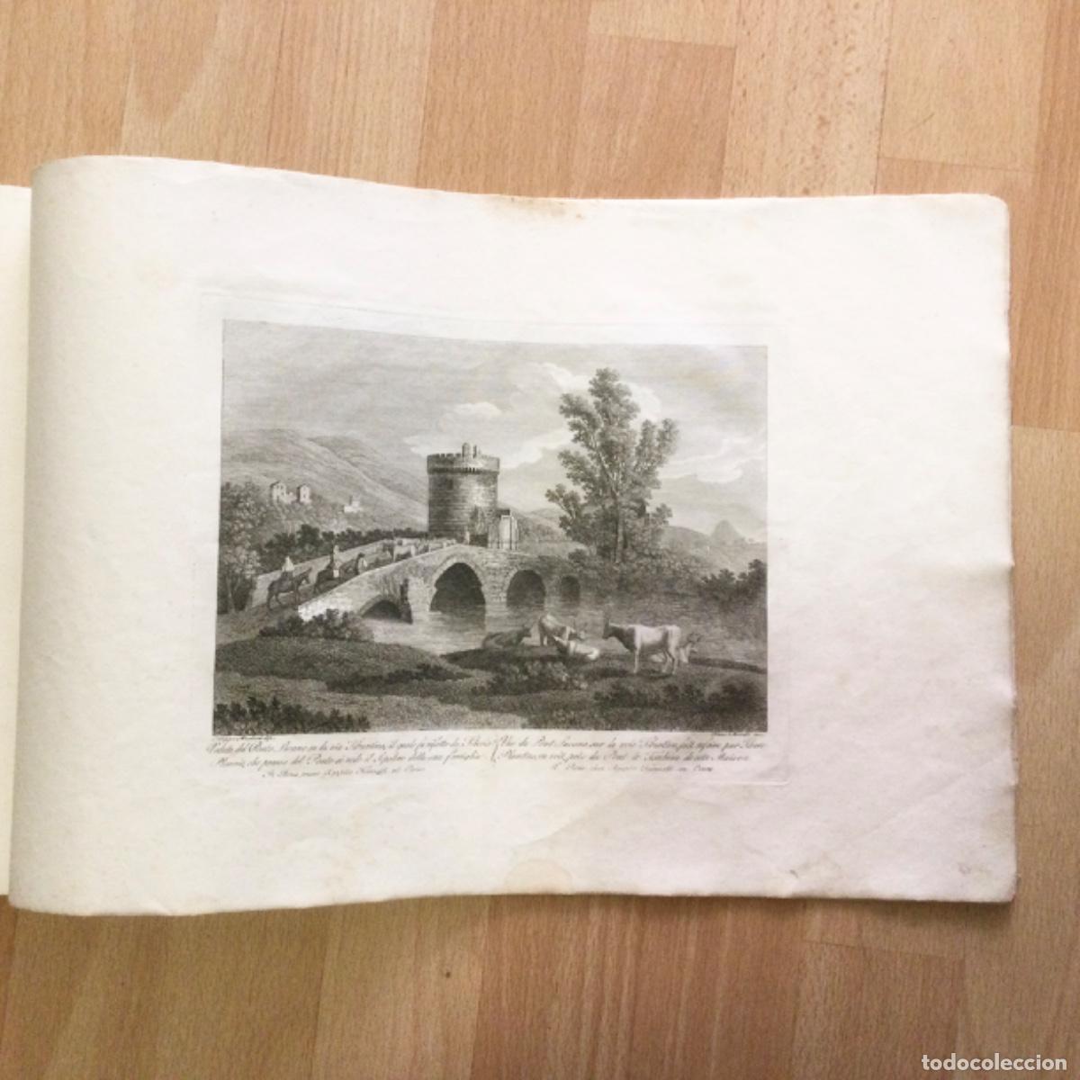 Arte: Grabado N*36 ORIGINAL &ldquo;Veduta del Ponte Lucano&rdquo; Parboni A&ntilde;o 1.837
